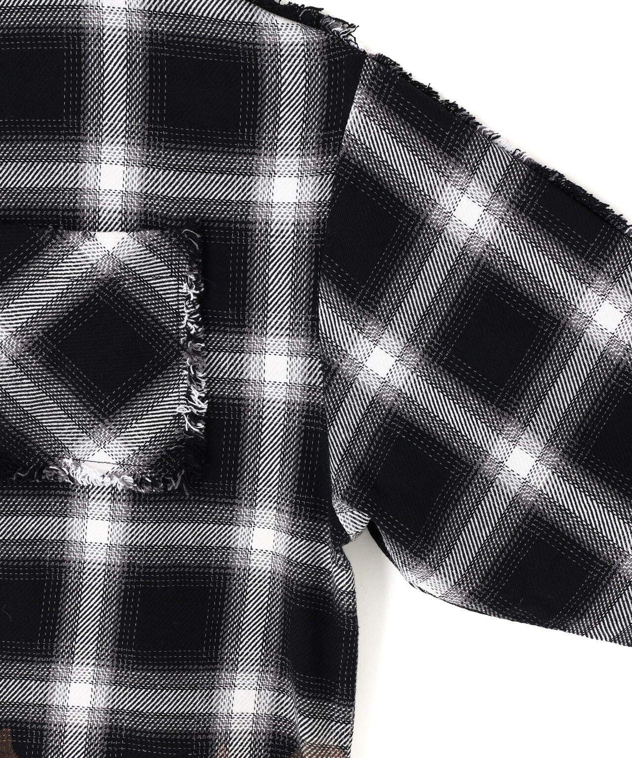 DankeSchon/ダンケシェーン/FLANNEL DAMAGE OMBRE BLEACH CHECK SHIRTS