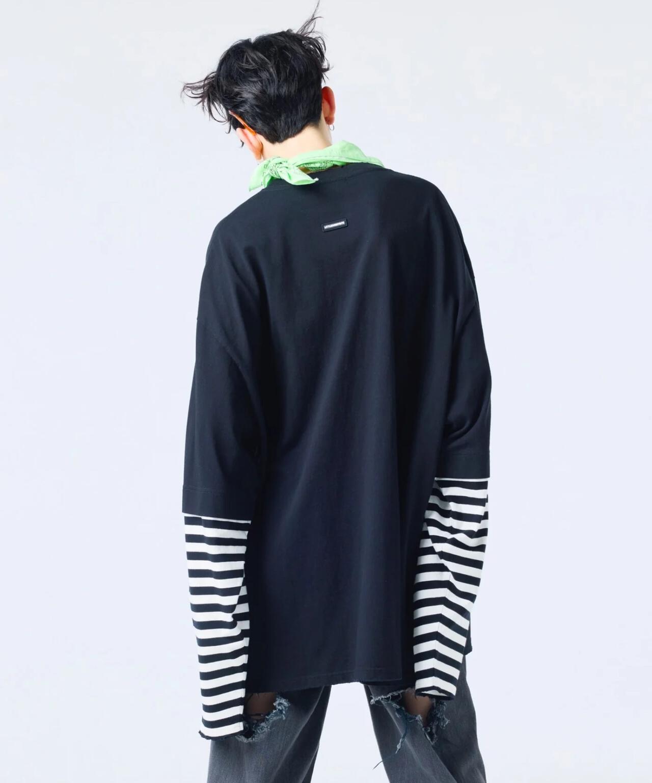 littlesunnybite/×stranger things graphic fake layered long tee