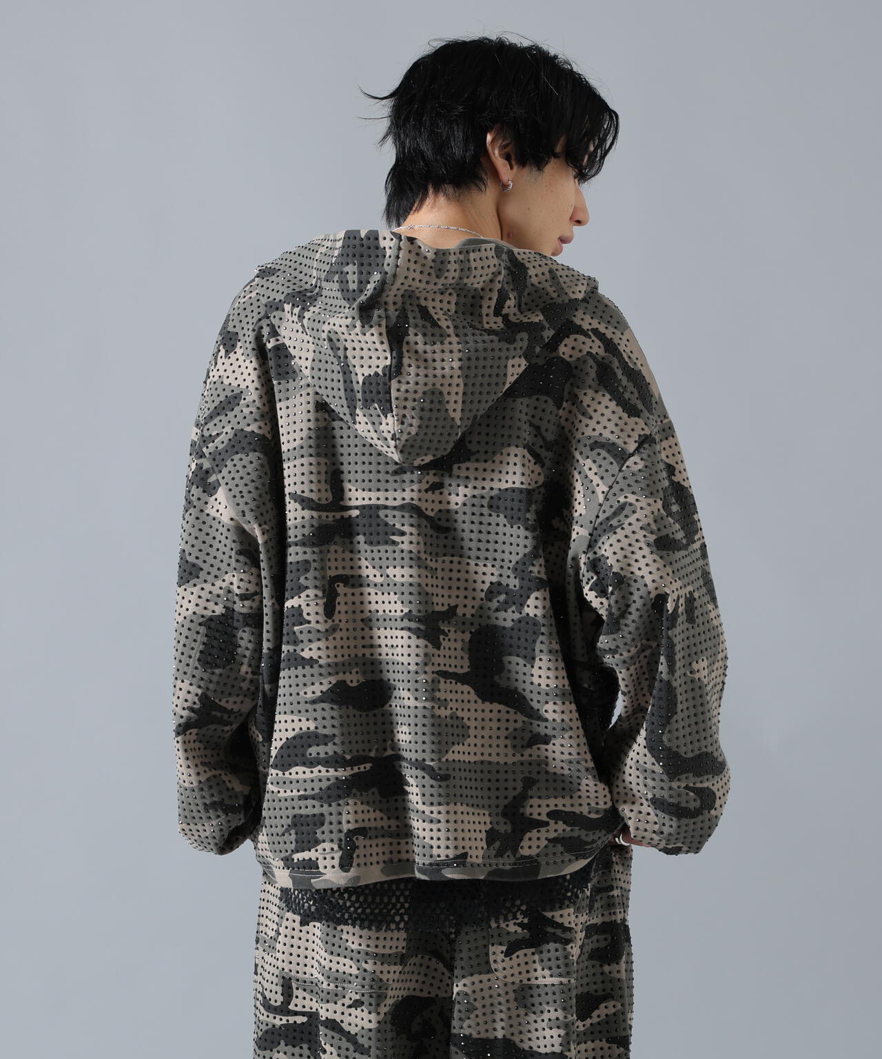 DankeSchon/ダンケシェーン/CAMO LINESTONE ZIP HOODIE