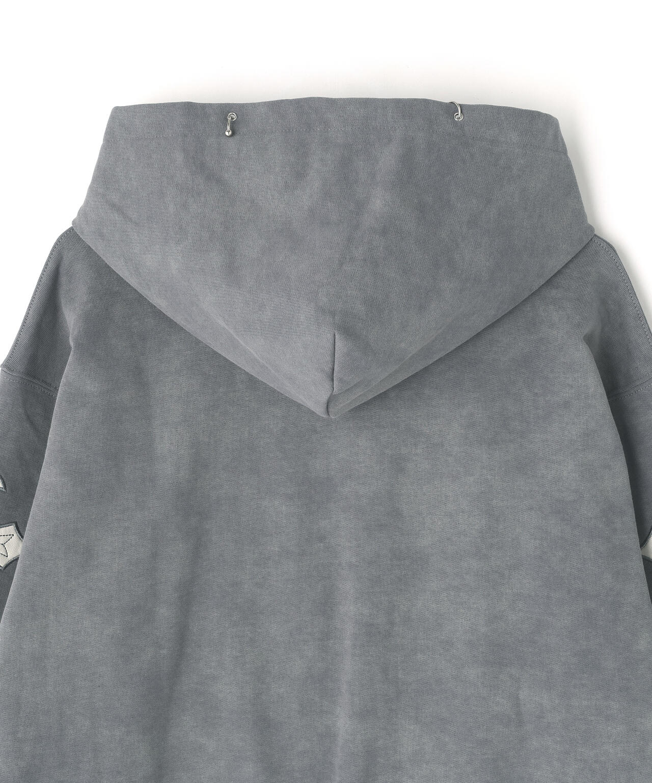 UNKNOWNLONDON/アンノウンロンドン/Dagger Cross Leather Patch Zip Hoodie