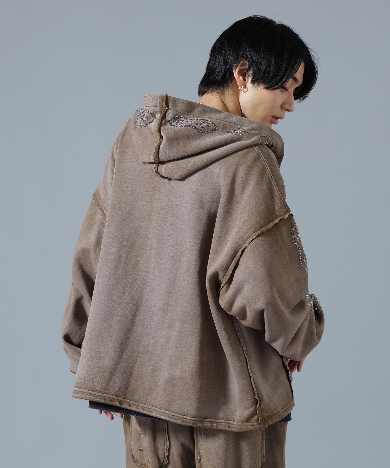 DankeSchon/ダンケシェーン/STUDS SWEAT ZIP HOODIE