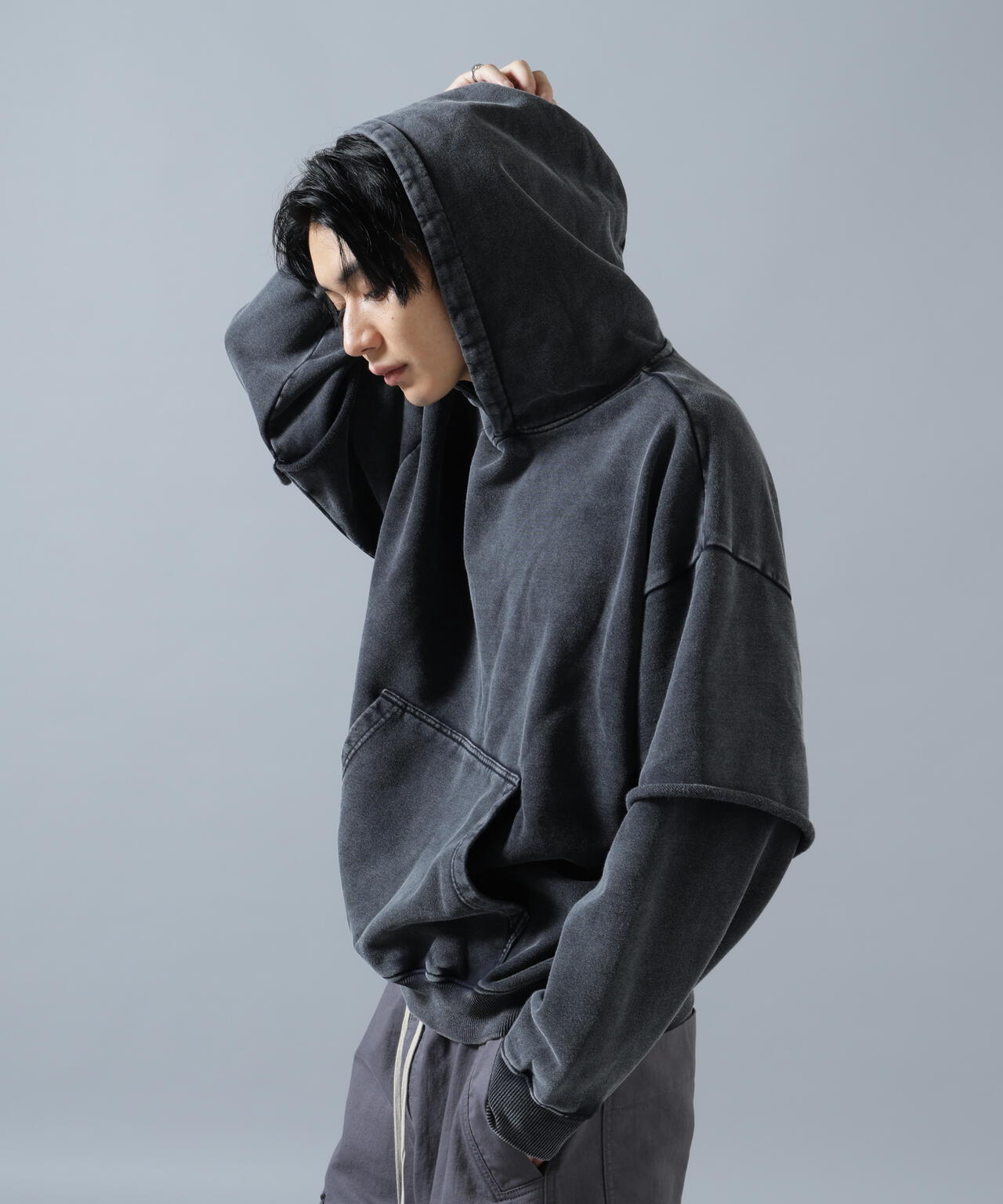 【WEB&DEPOT限定】DankeSchon/ダンケシェーン/LAYYERED HOODIE