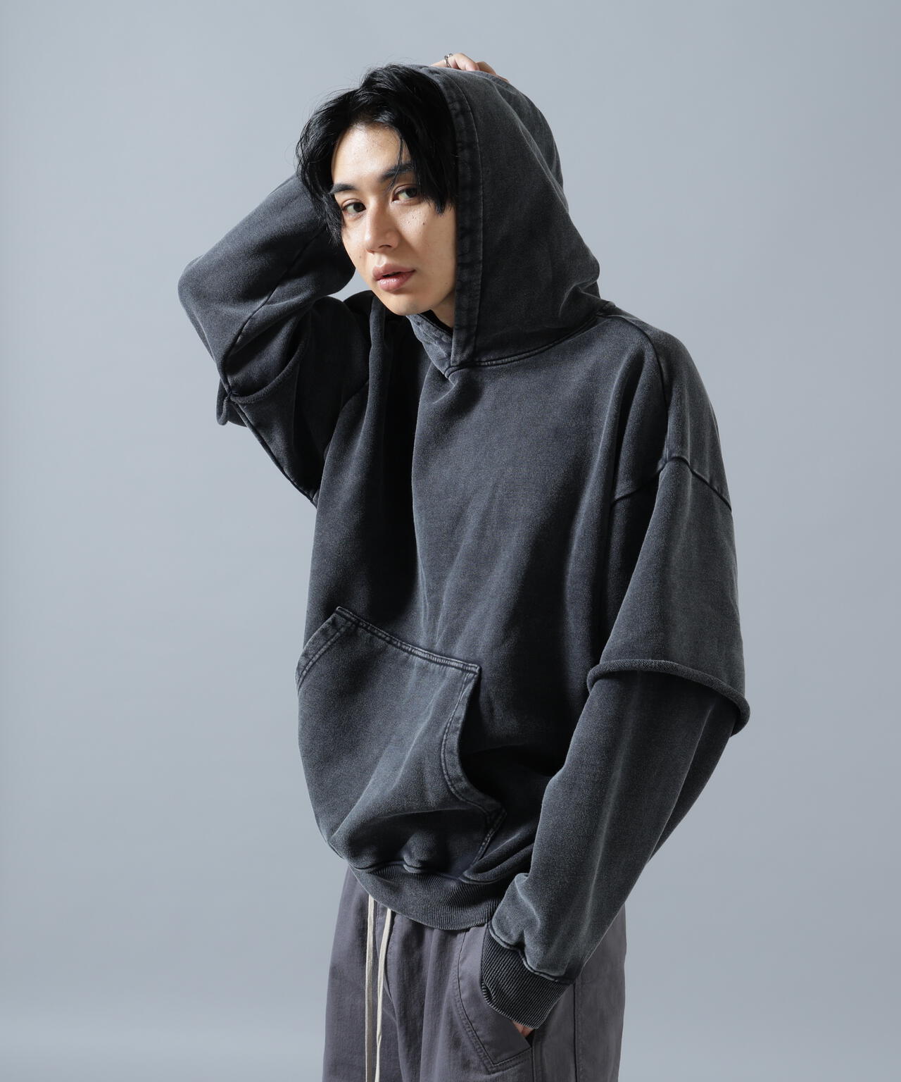 【WEB&DEPOT限定】DankeSchon/ダンケシェーン/LAYYERED HOODIE