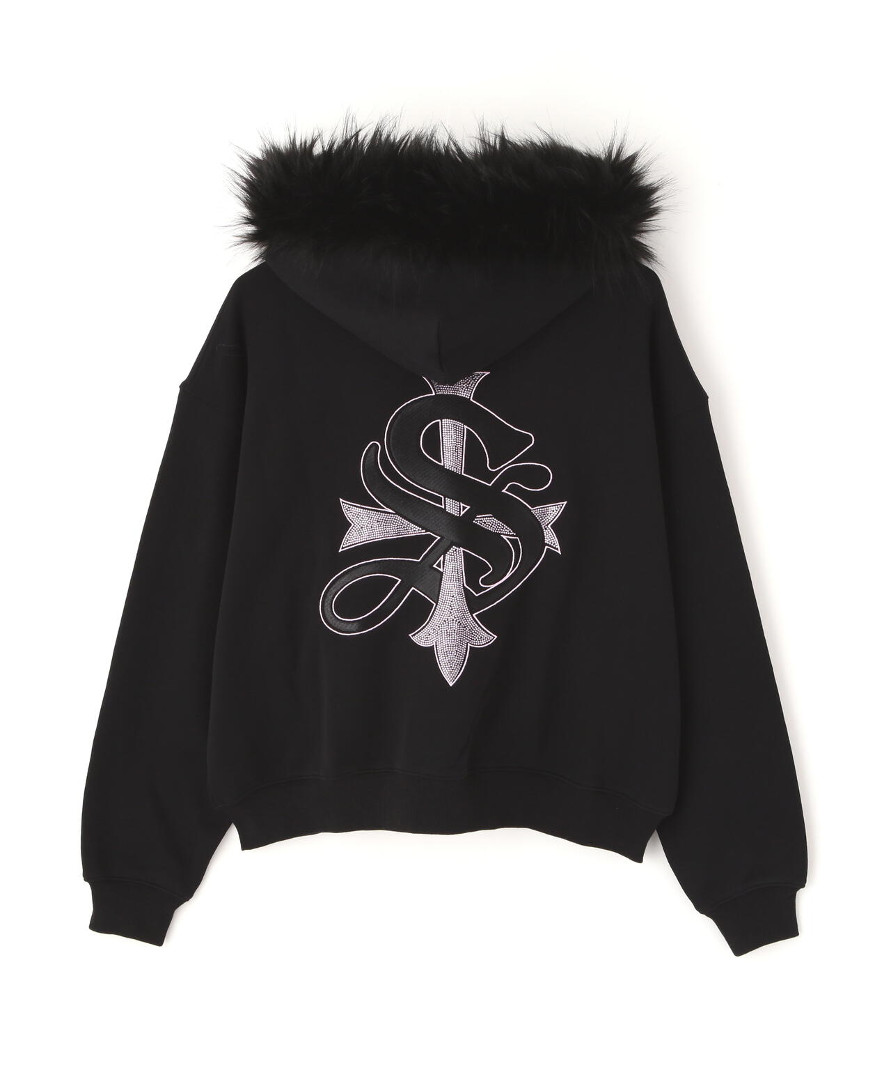 SUPPLIER/サプライヤー/【LHP EXCLUSIVE】FAUX FUR CROPPED CROSS ZIP HOODIE