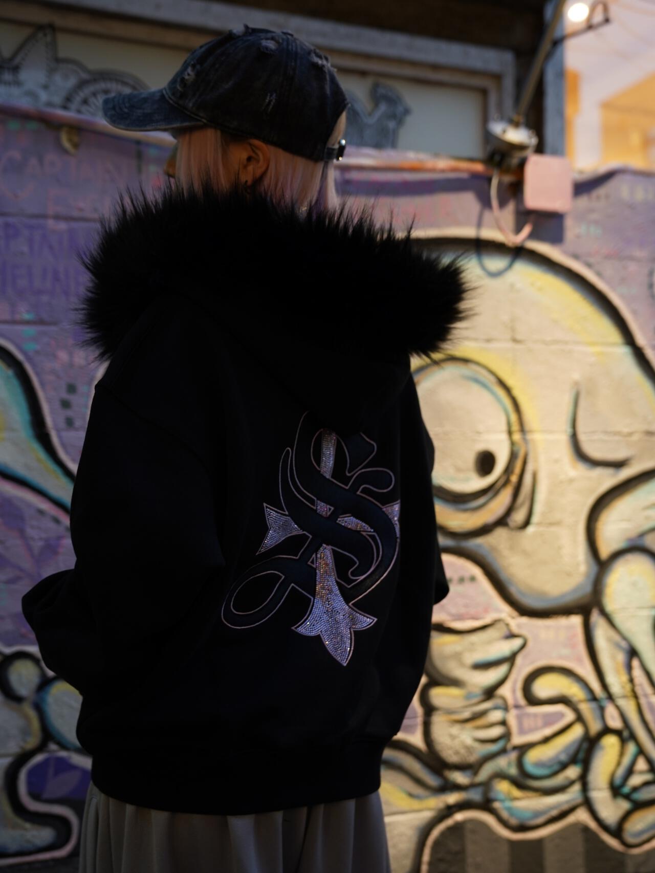 SUPPLIER/サプライヤー/【LHP EXCLUSIVE】FAUX FUR CROPPED CROSS ZIP HOODIE