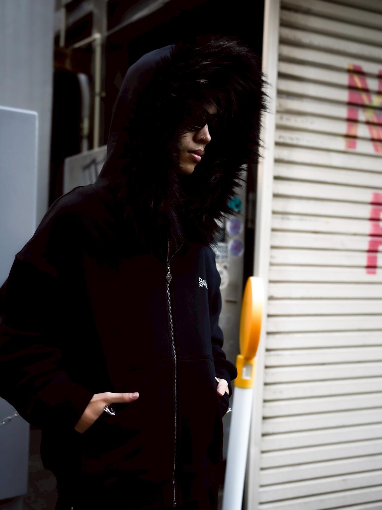 SUPPLIER/サプライヤー/【LHP EXCLUSIVE】FAUX FUR CROPPED CROSS ZIP HOODIE
