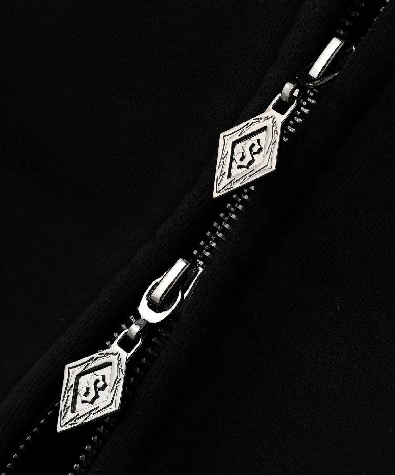 SUPPLIER/サプライヤー/Fire Tribal Leather Patch Zip Hoodie