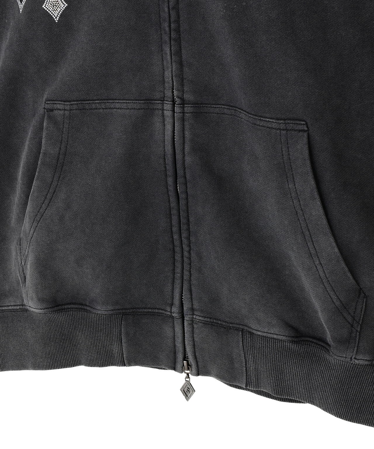 SUPPLIER/サプライヤー/MULTIPLE CROSS  RHINESTONE ZIP HOODIE