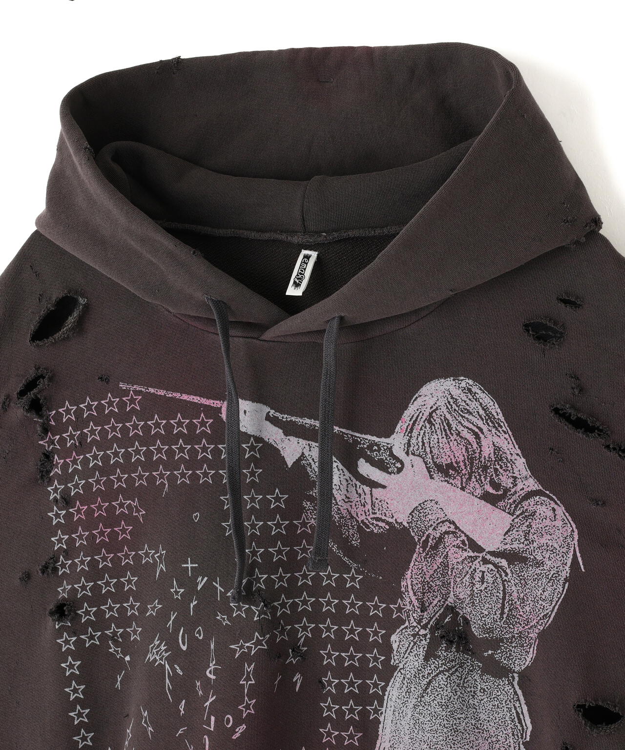 emary/エメリー/Damaged Psycho candy hoodie