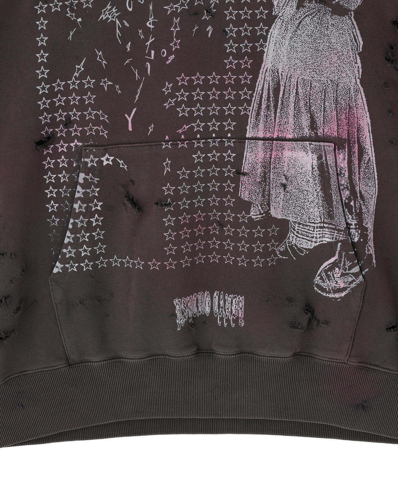 emary/エメリー/Damaged Psycho candy hoodie