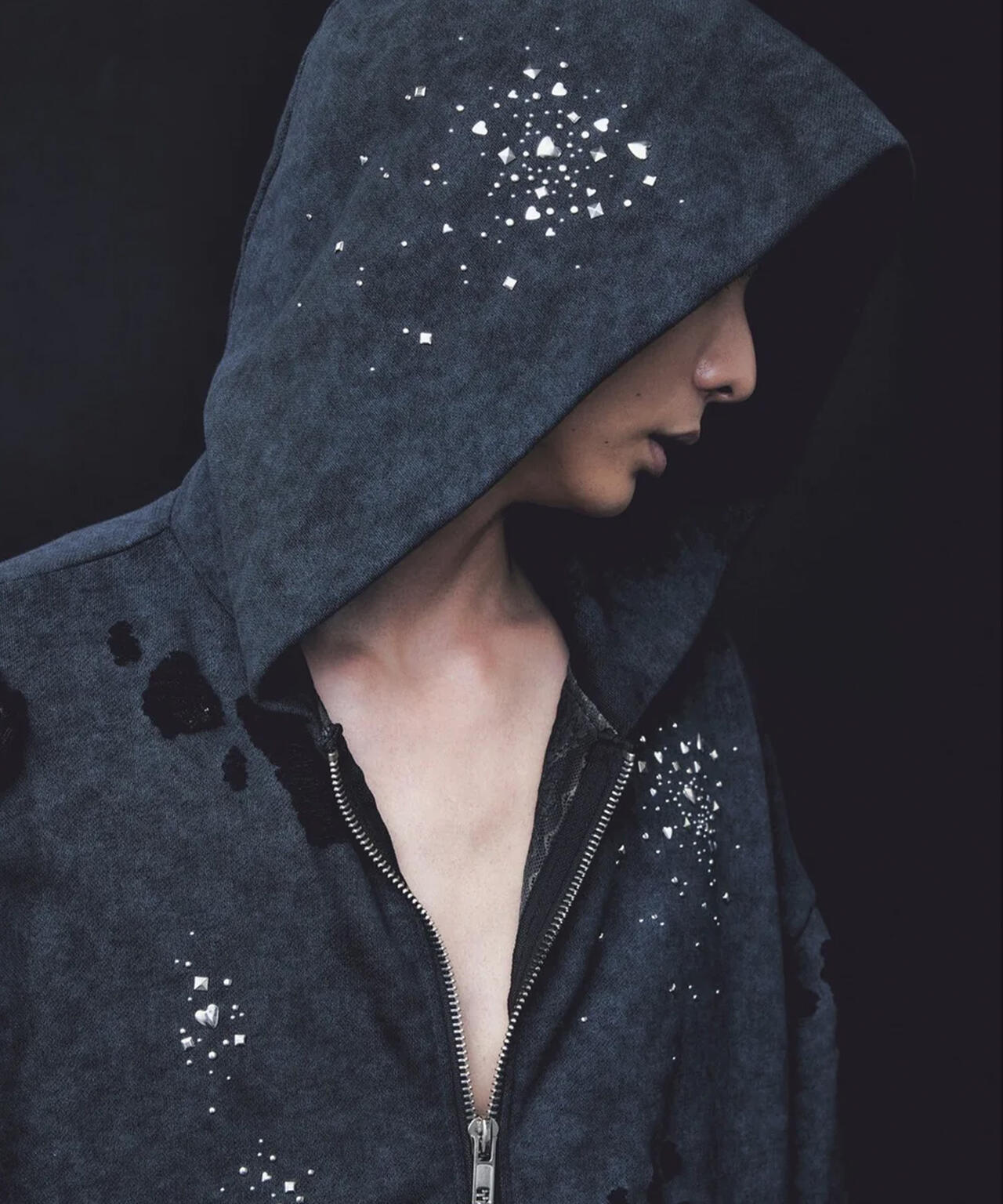 neith./ネイス/Meteor Crush Hoodie(Black)