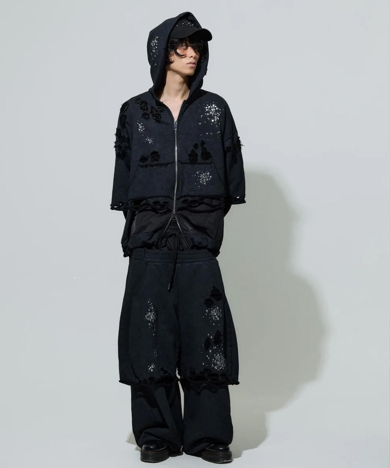 neith./ネイス/Meteor Crush Hoodie(Black)