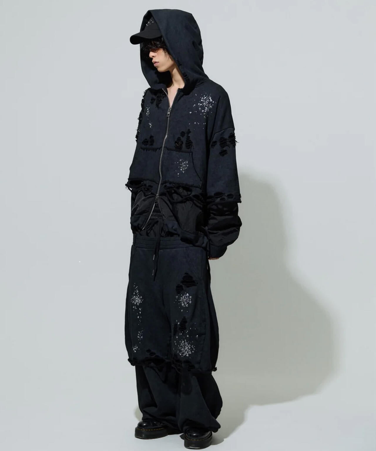 neith./ネイス/Meteor Crush Hoodie(Black)