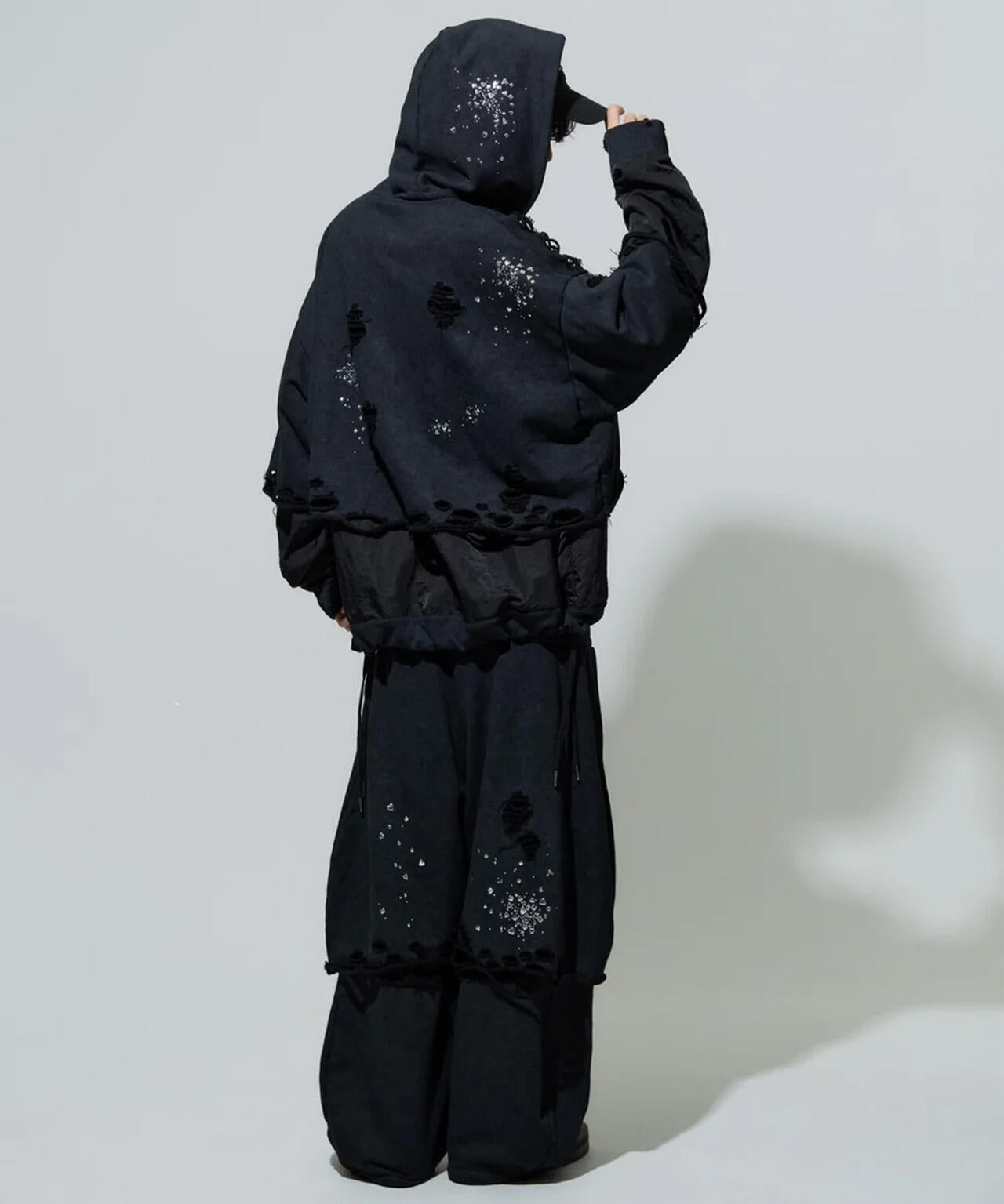 neith./ネイス/Meteor Crush Hoodie(Black)