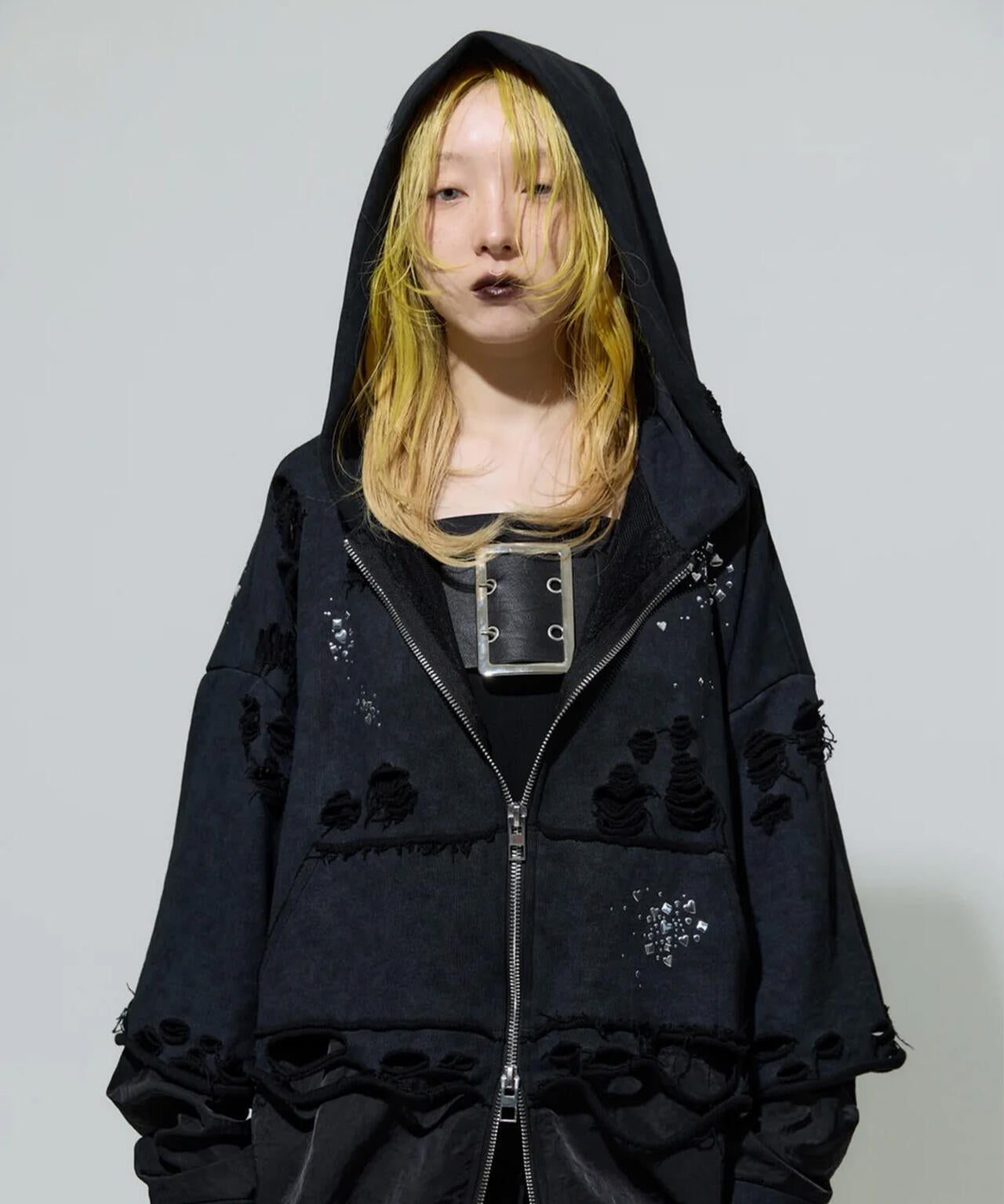 neith./ネイス/Meteor Crush Hoodie(Black)