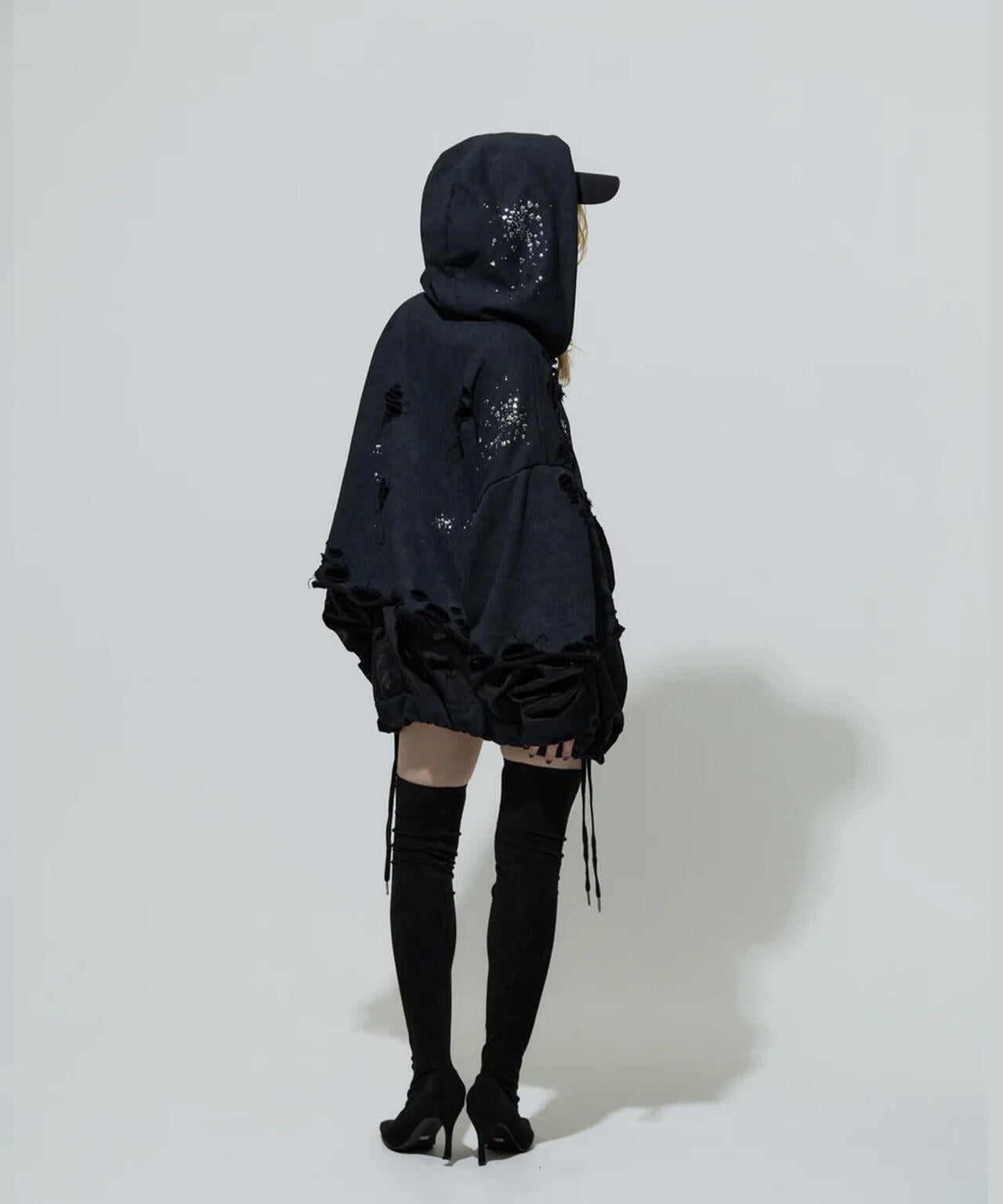 neith./ネイス/Meteor Crush Hoodie(Black)