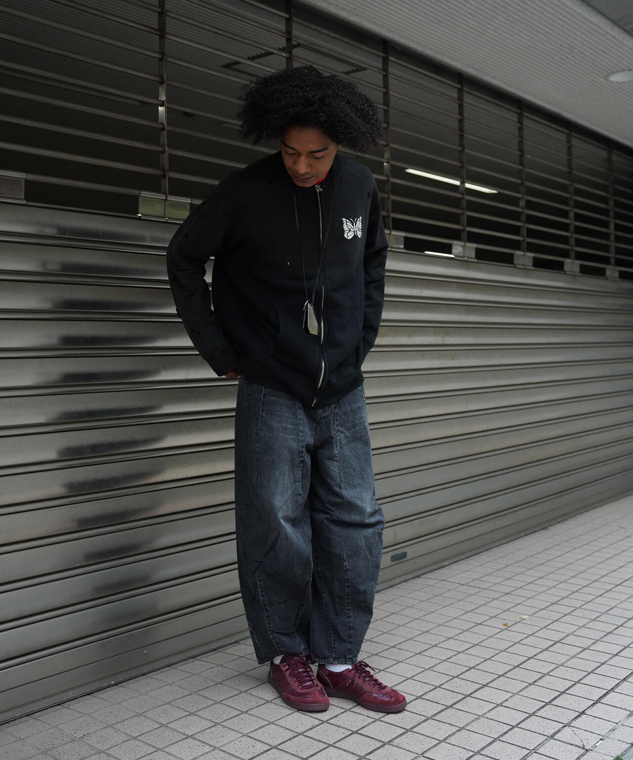 NEEDLES/ニードルズ/DECONSTRUCTED ZIPPED SWEAT