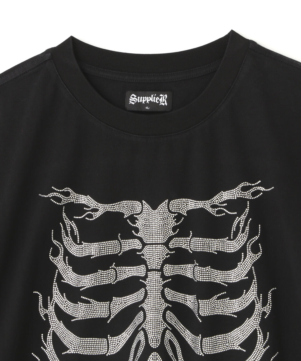 SUPPLIER/サプライヤー/Rhinestone Fire Bones Tee