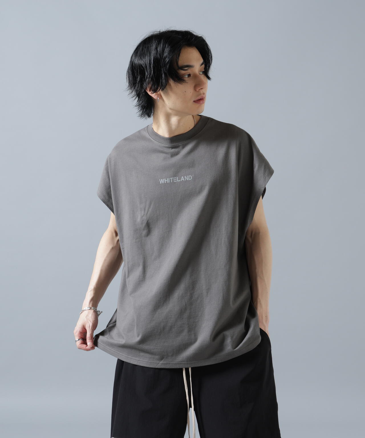 【WEB&DEPOT限定】WHITELAND/ホワイトランド/LOGO NOSLEEVES