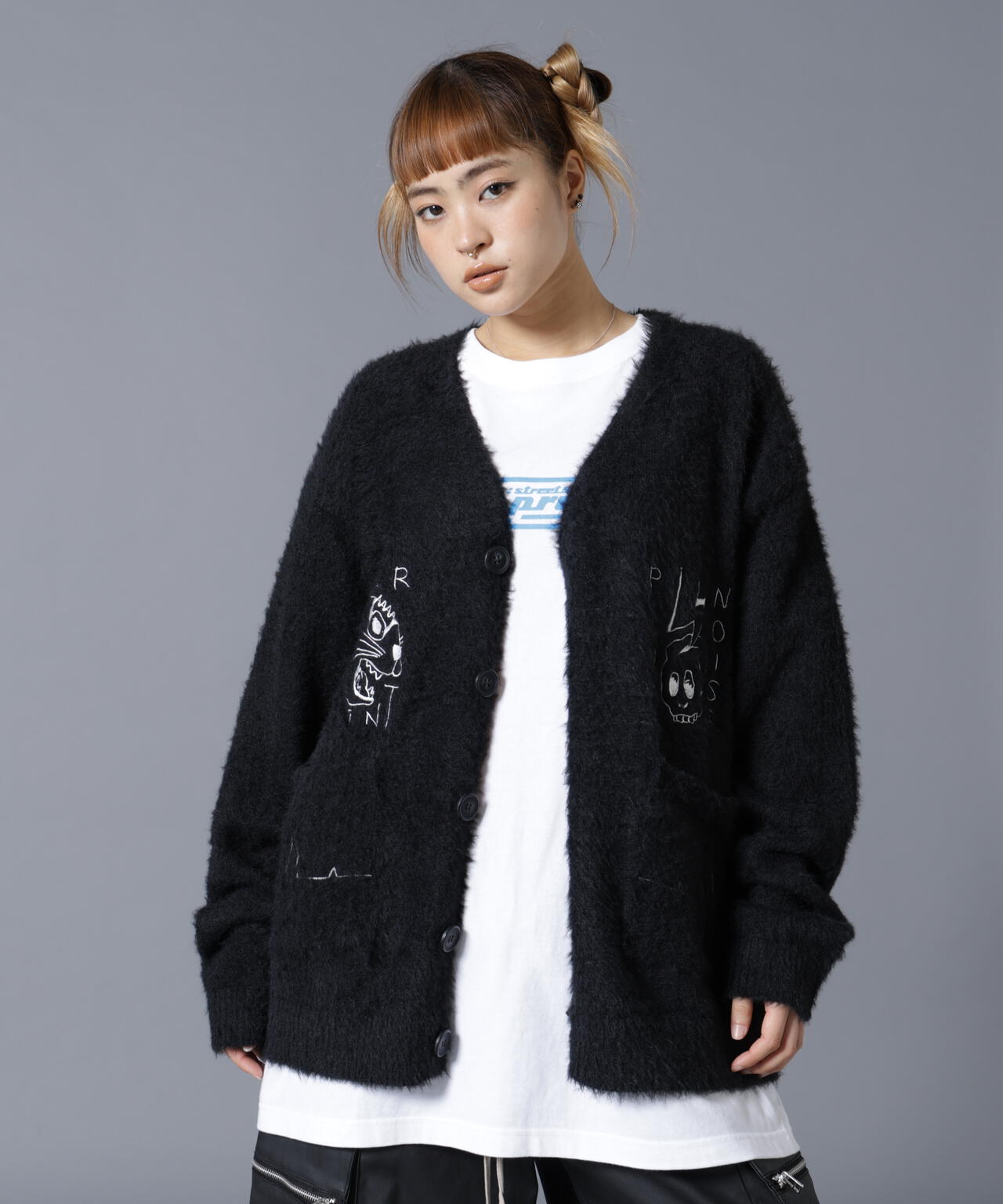 overprint/オーバープリント/PINC NOISE MOHAIR CARDIGAN