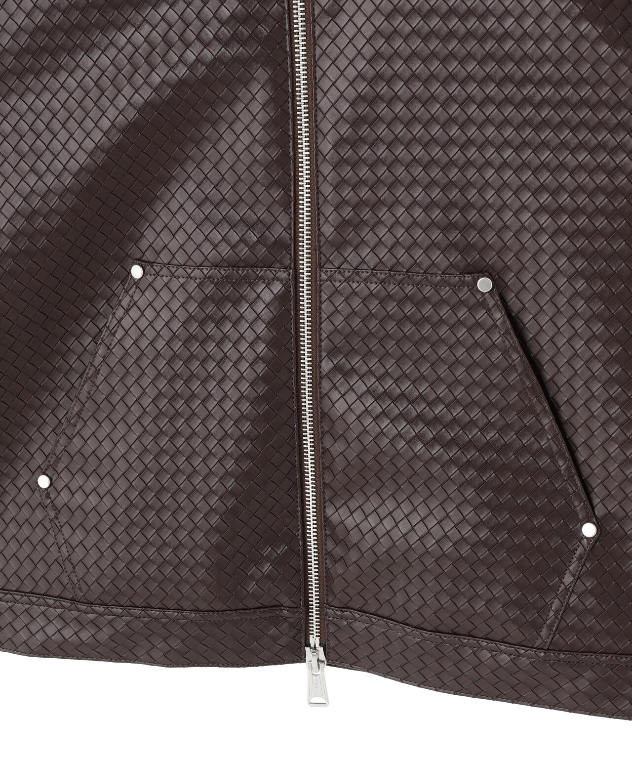 DankeSchon/ダンケシェーン/WOVEN FAUX LEATHER BLOUSON