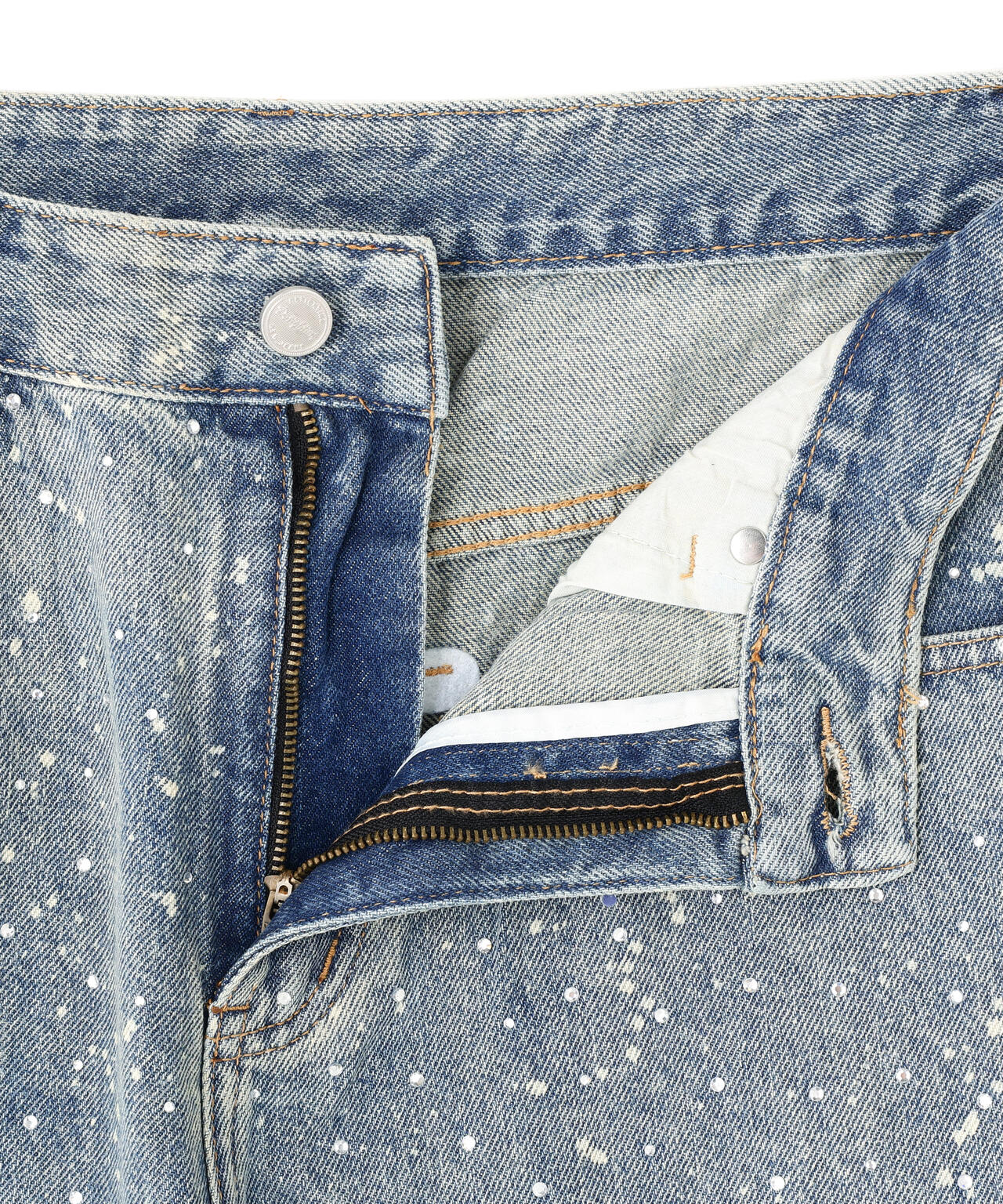 【WEB&DEPOT限定】DankeSchon/ダンケシェーン/RHINESTONE DENIM