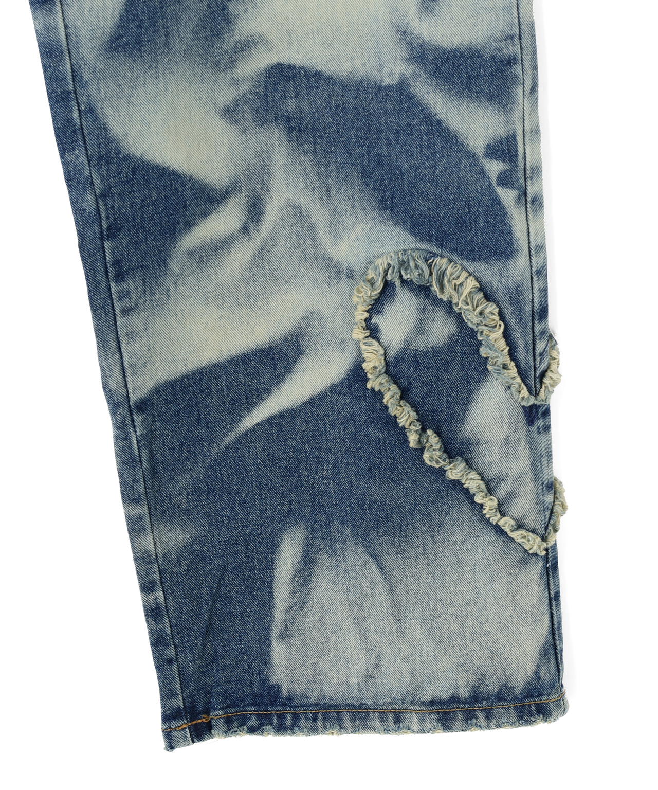 SIS/エスアイエス/Heart Bleach Denim Pants