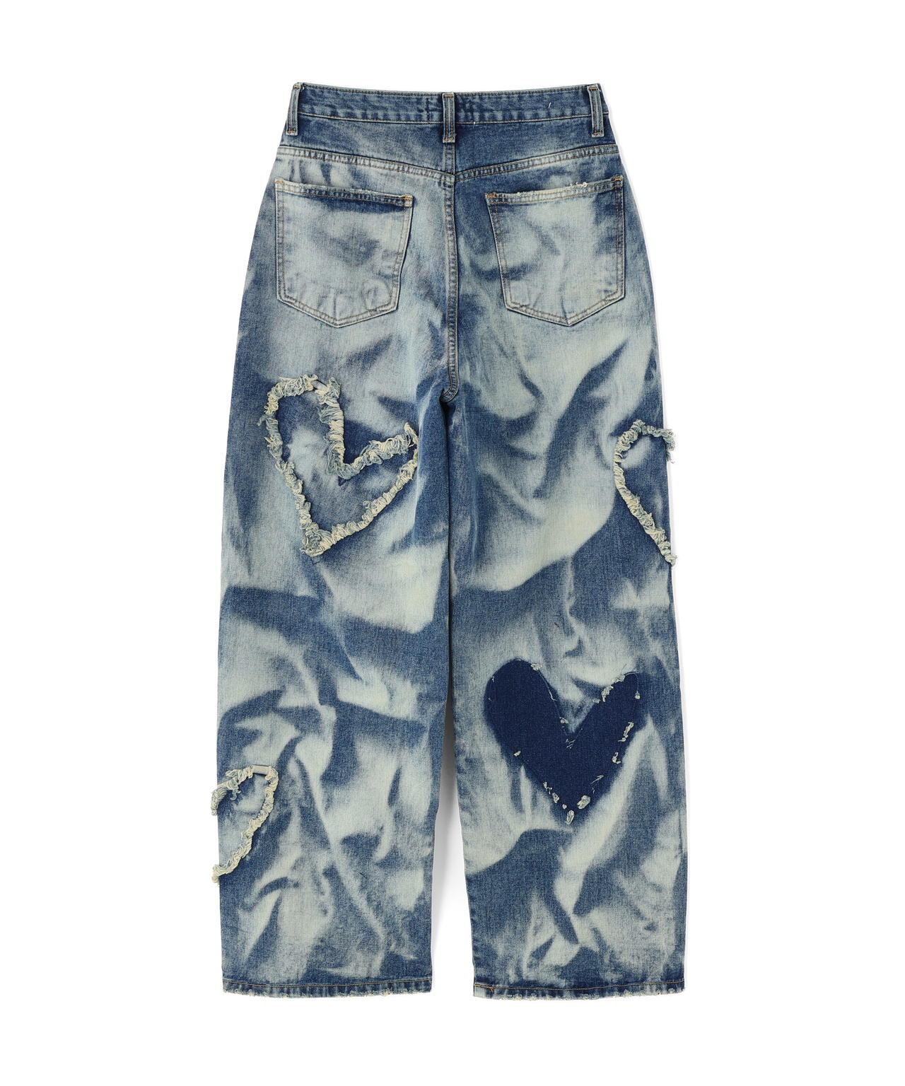 SIS/エスアイエス/Heart Bleach Denim Pants