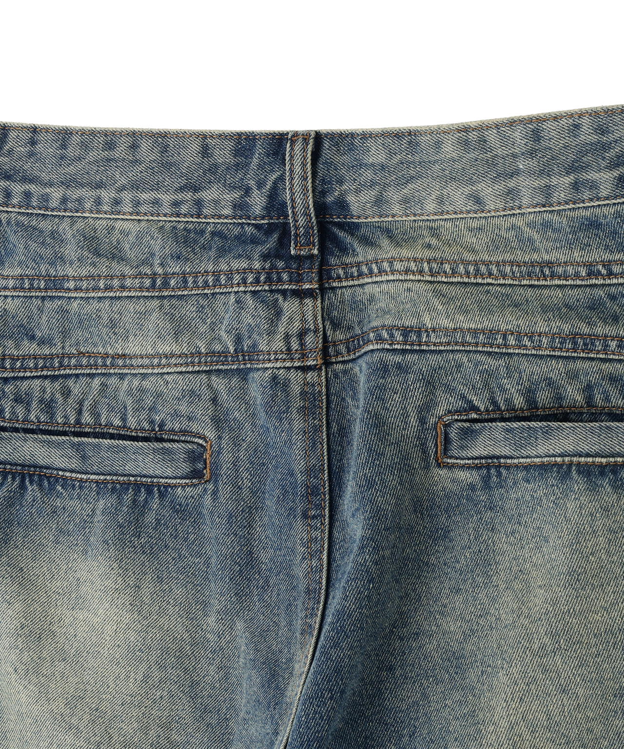 SIS/エスアイエス/Washed Denim Wide Cargo Pants