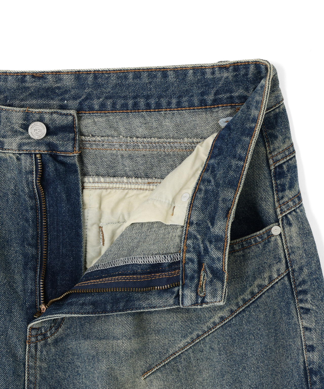 SIS/エスアイエス/Washed Denim Wide Cargo Pants
