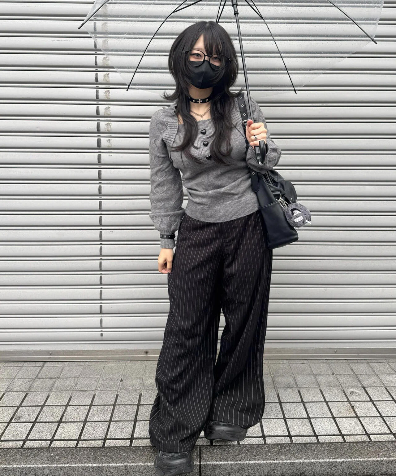 gibous/ギボス/Striped Baggy Pants