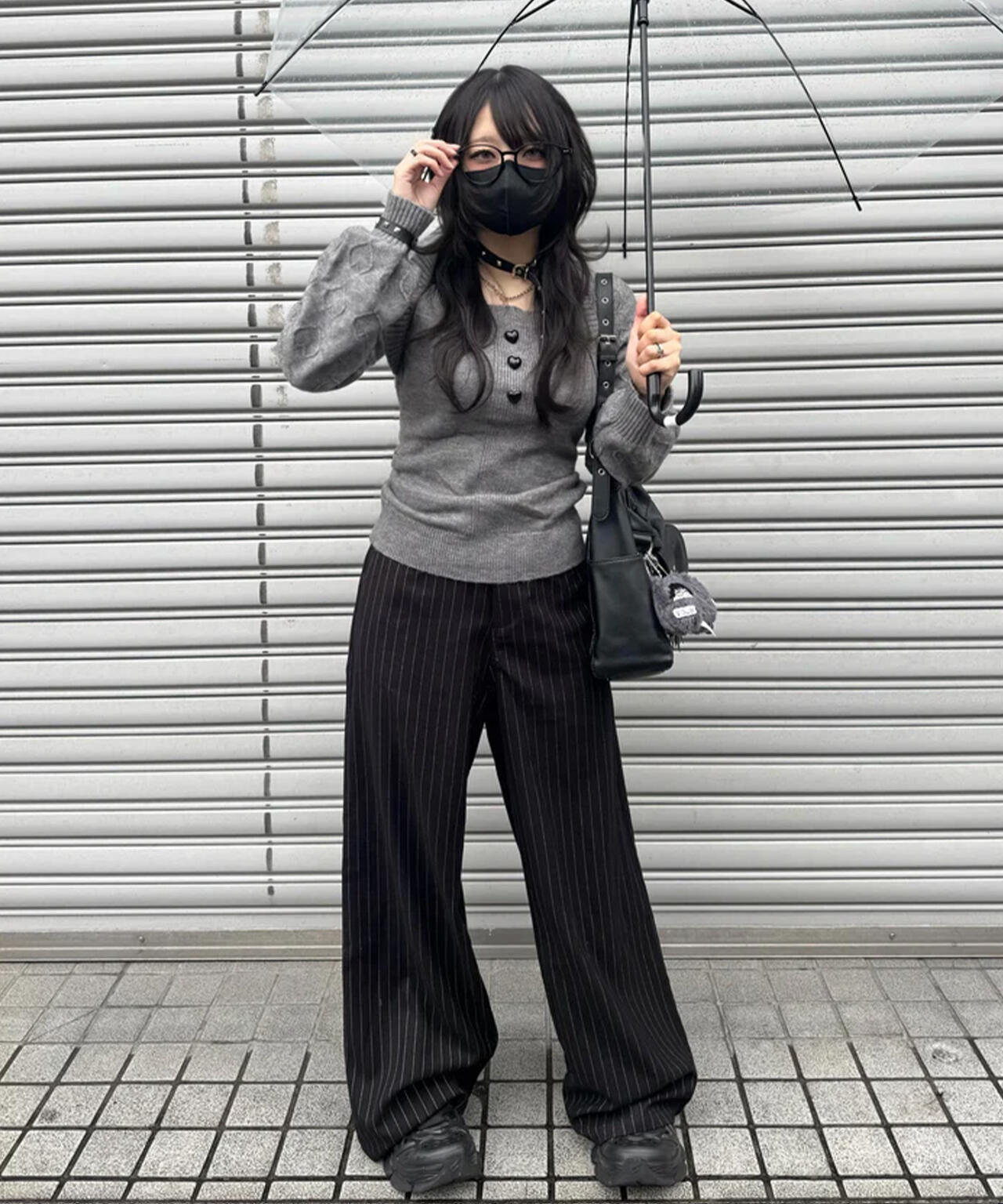 gibous/ギボス/Striped Baggy Pants