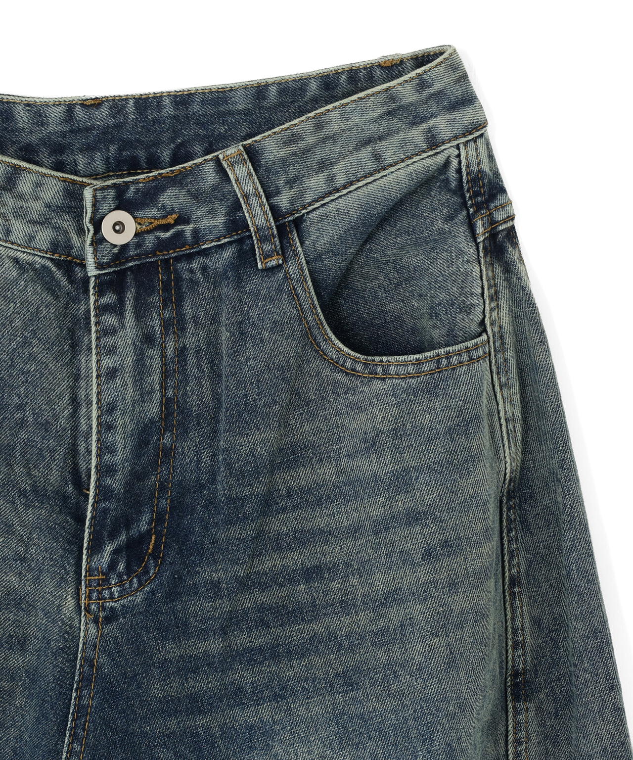 MAVYTH/メヴィス/3D CURVED BAGGY DENIM PANTS