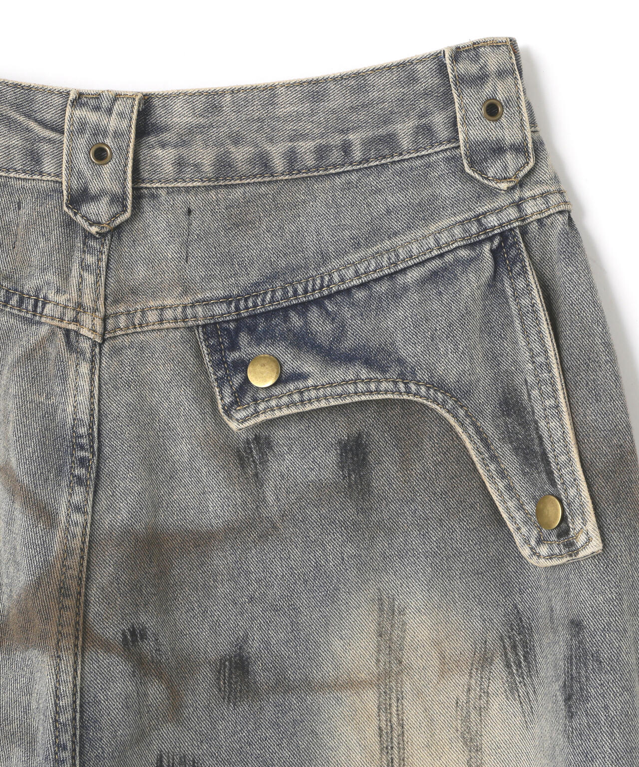 MAVYTH/メヴィス/W-ZIP EMBROIDERY WIDE DENIM PANT