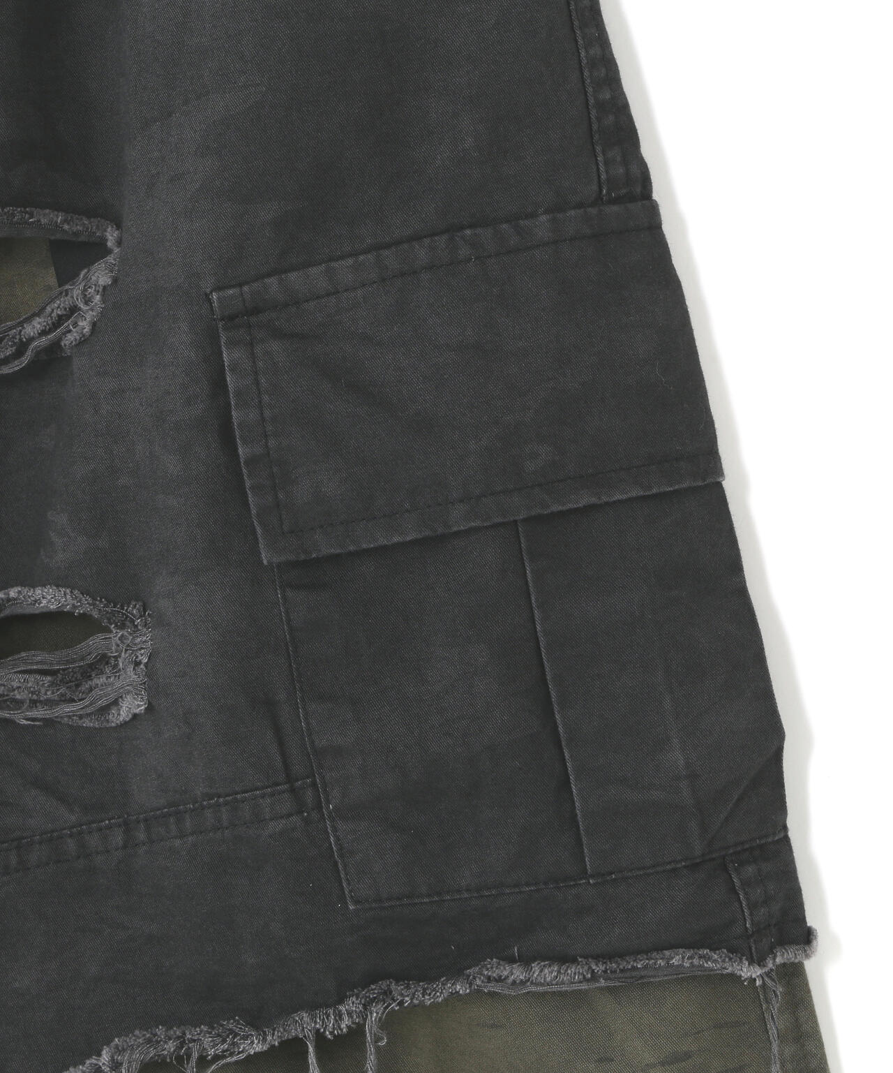 MAVYTH/メヴィス/LAYERED CAMO SHORTS