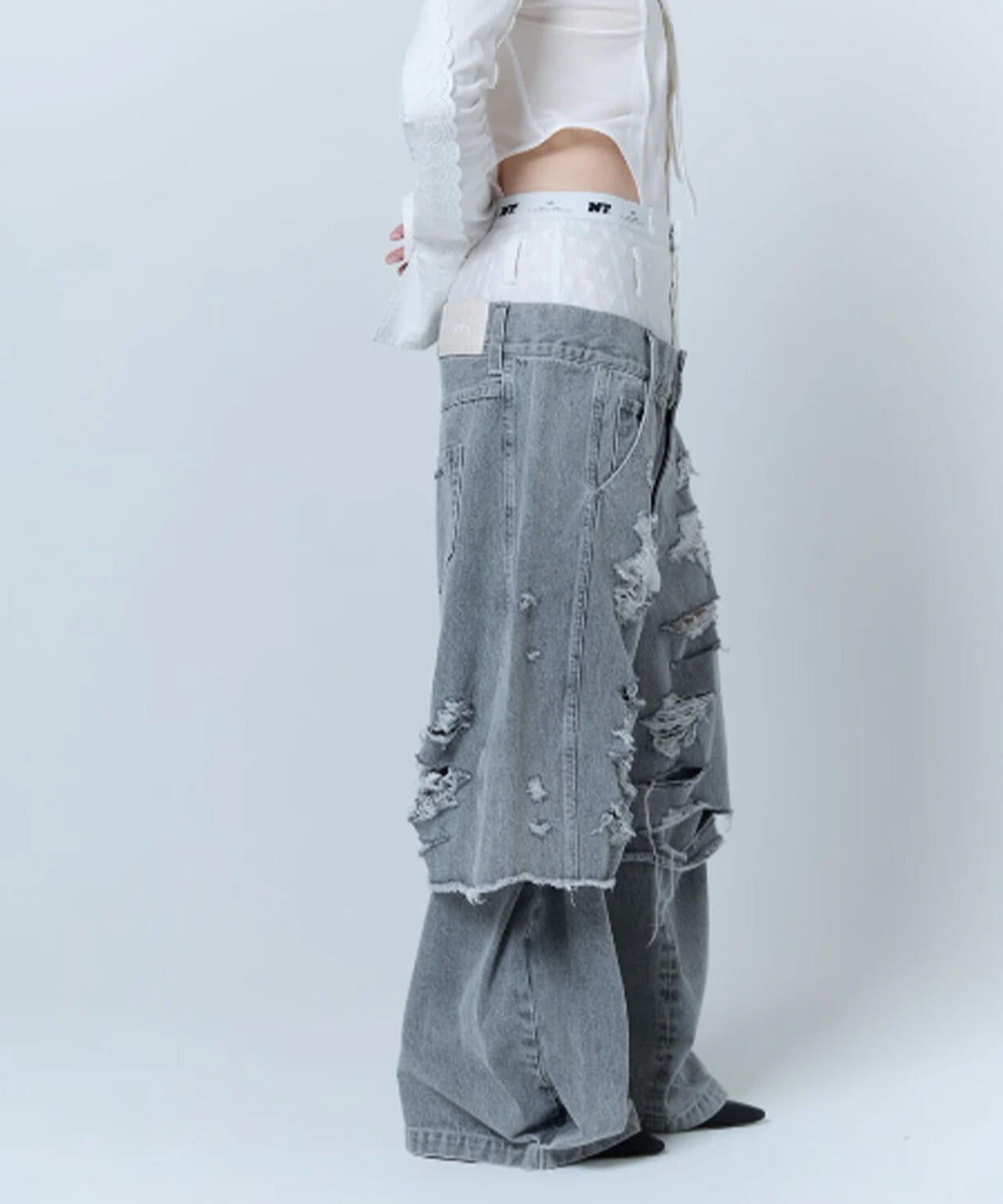 neith./ネイス/Destroyed Denim and Leg cover