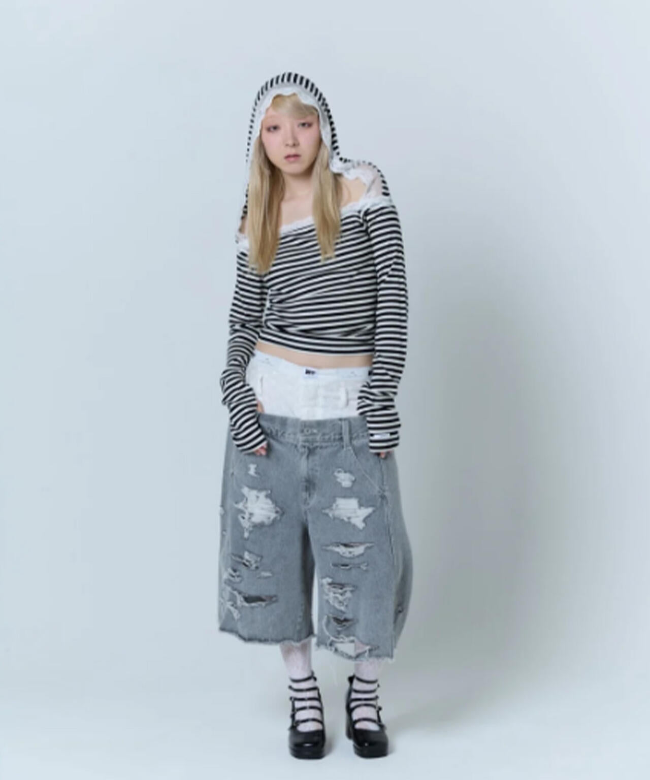 neith./ネイス/Destroyed Denim and Leg cover
