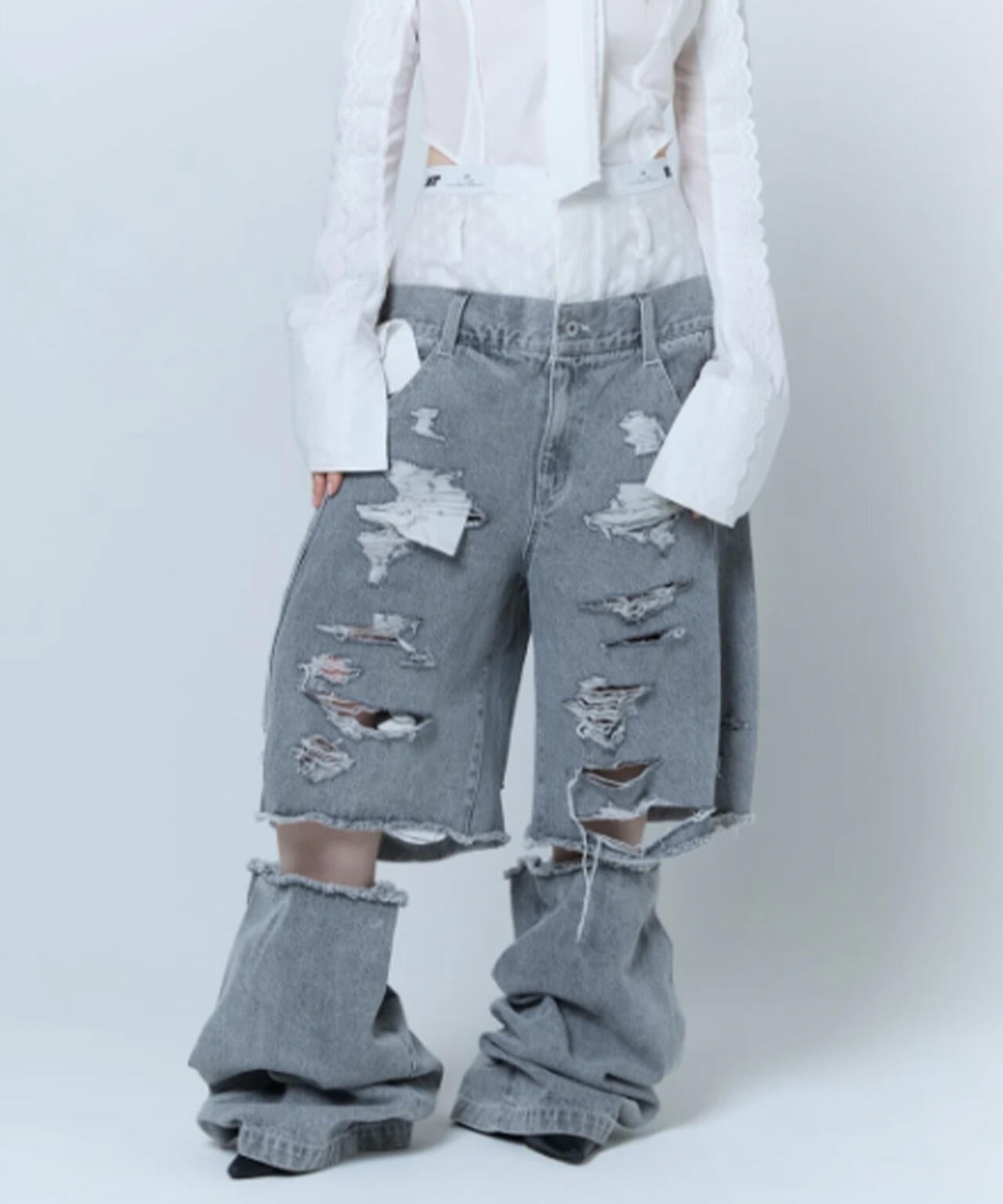 neith./ネイス/Destroyed Denim and Leg cover