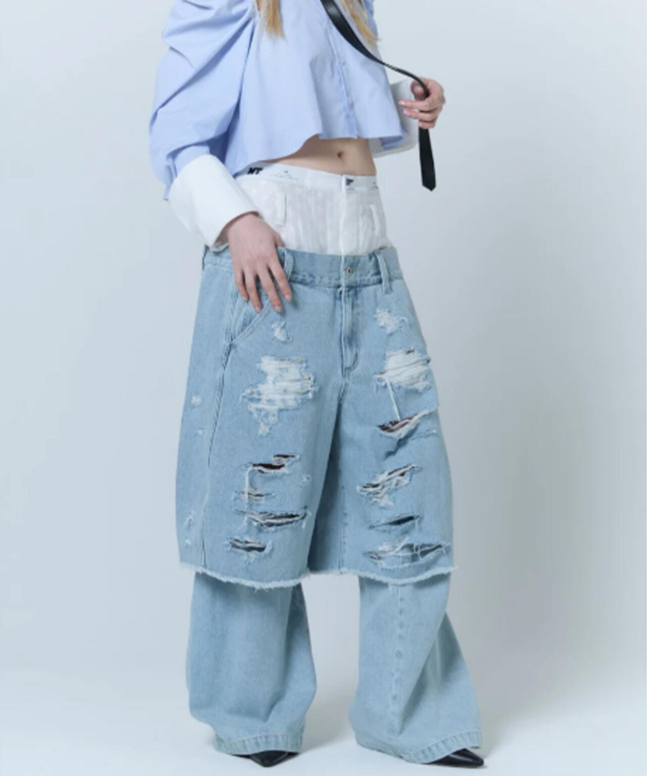 neith./ネイス/Destroyed Denim and Leg cover