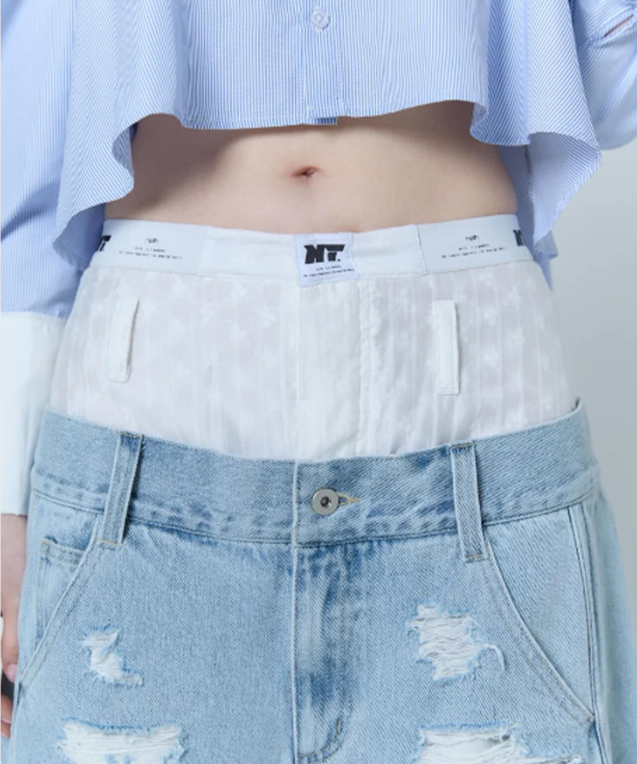 neith./ネイス/Destroyed Denim and Leg cover