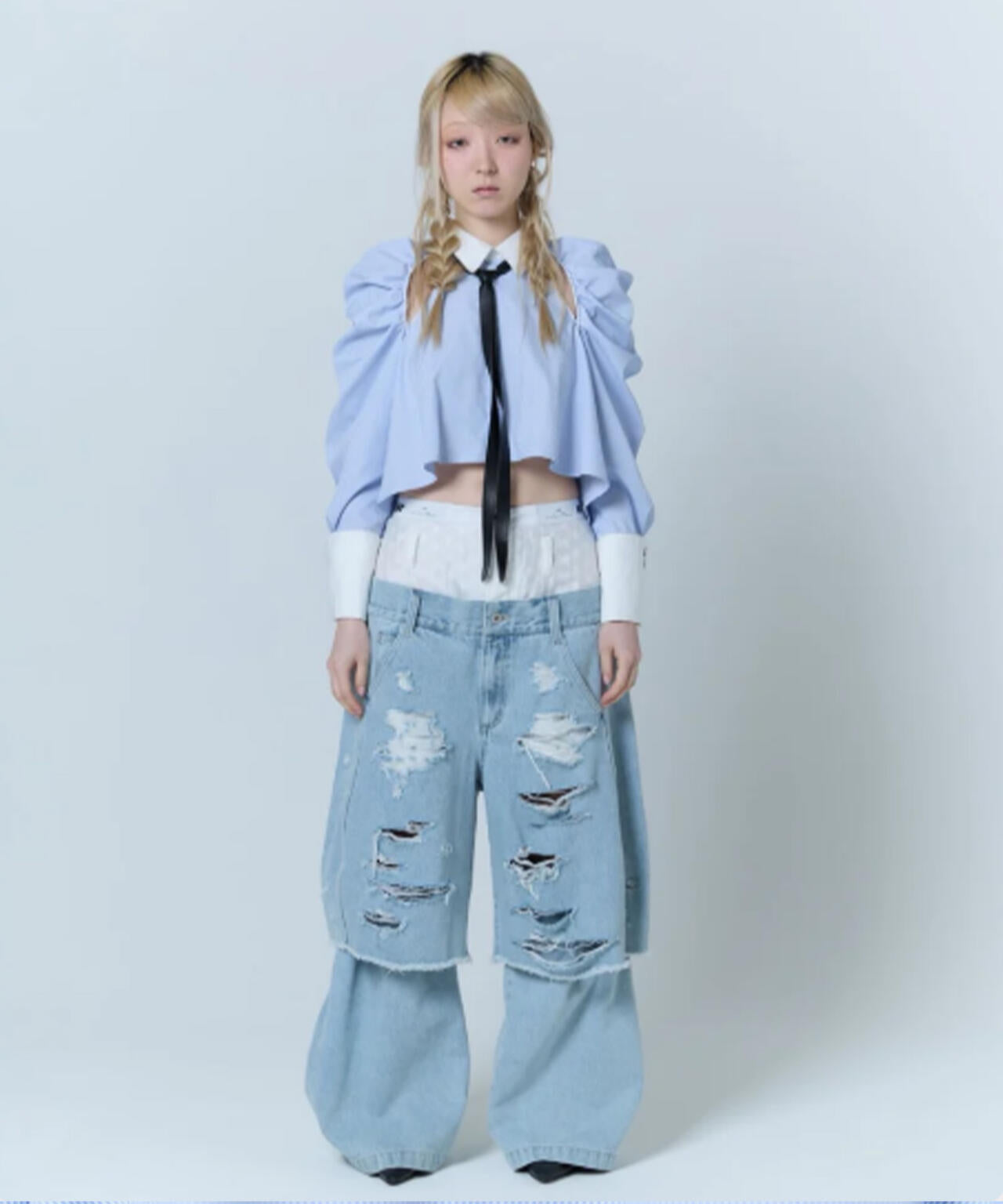 neith./ネイス/Destroyed Denim and Leg cover