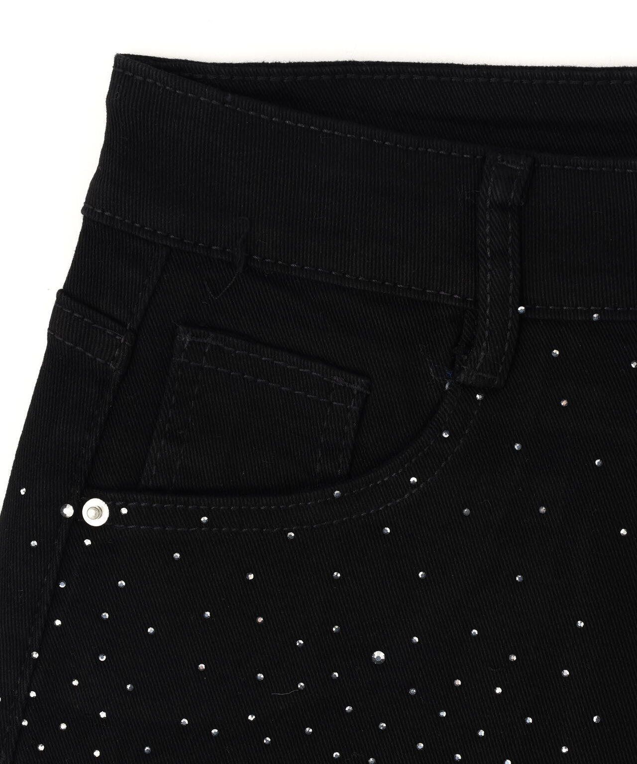 MAVYTH/メヴィス/RHINESTONE FADED DENIM SHORTS