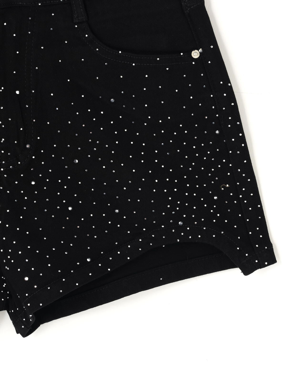 MAVYTH/メヴィス/RHINESTONE FADED DENIM SHORTS