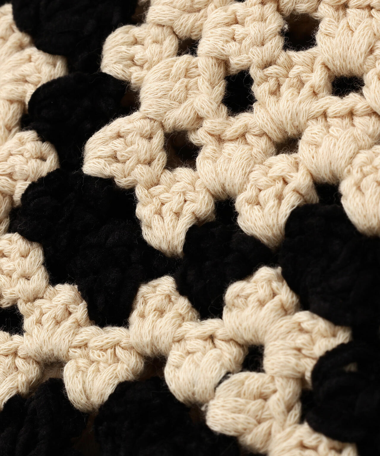 CLANE/クラネ/MALL BORDER HAND CROCHET KNIT CARDIGAN