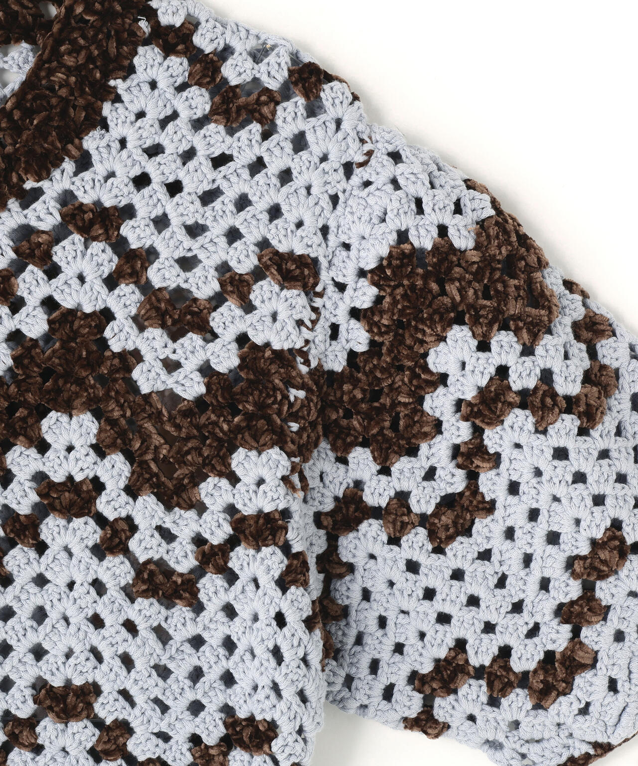 CLANE/クラネ/MALL BORDER HAND CROCHET KNIT CARDIGAN