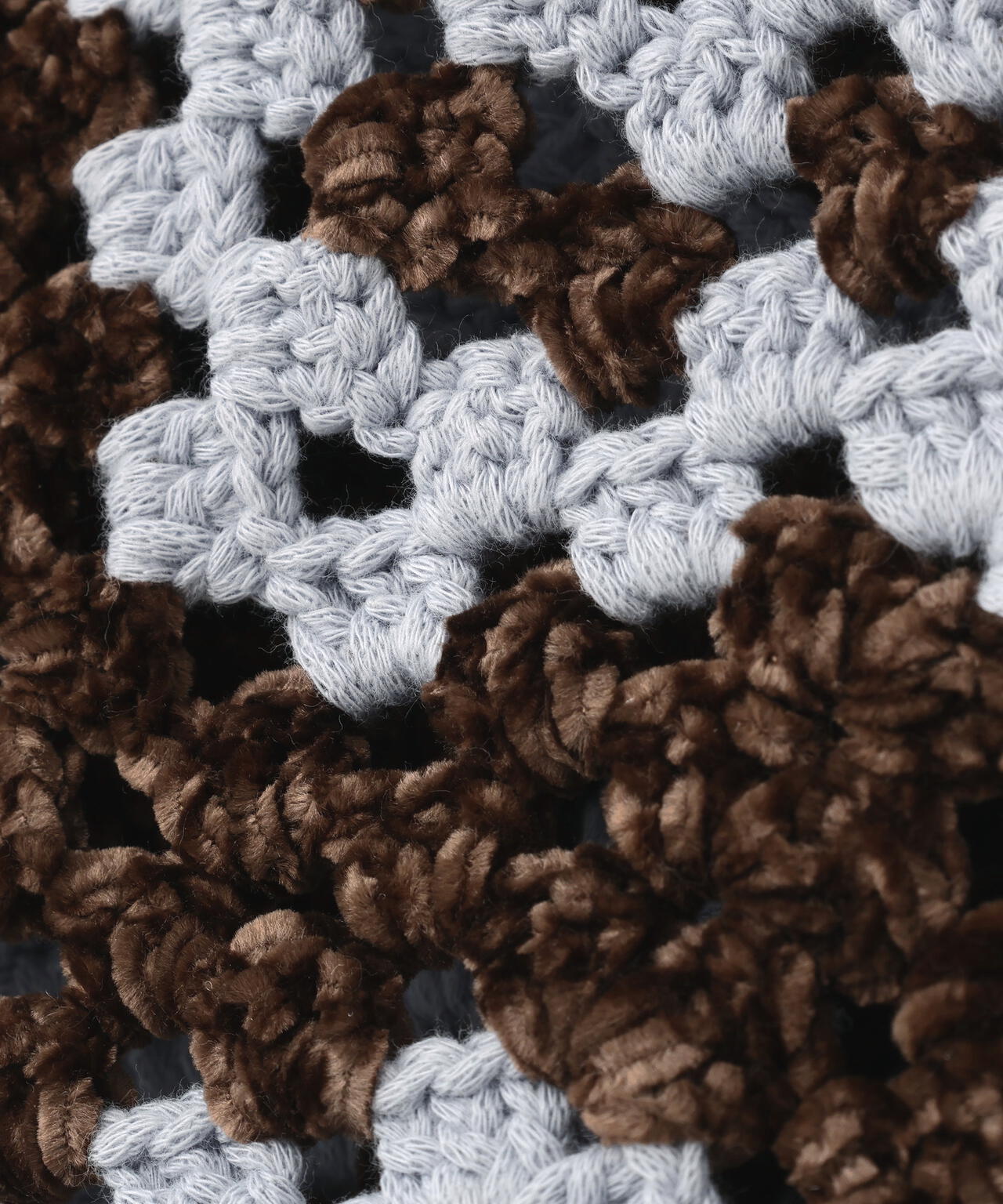 CLANE/クラネ/MALL BORDER HAND CROCHET KNIT CARDIGAN