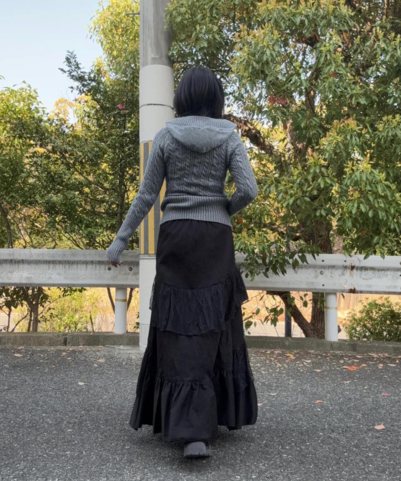 gibous/ギボス/Frill Lace Long Skirt