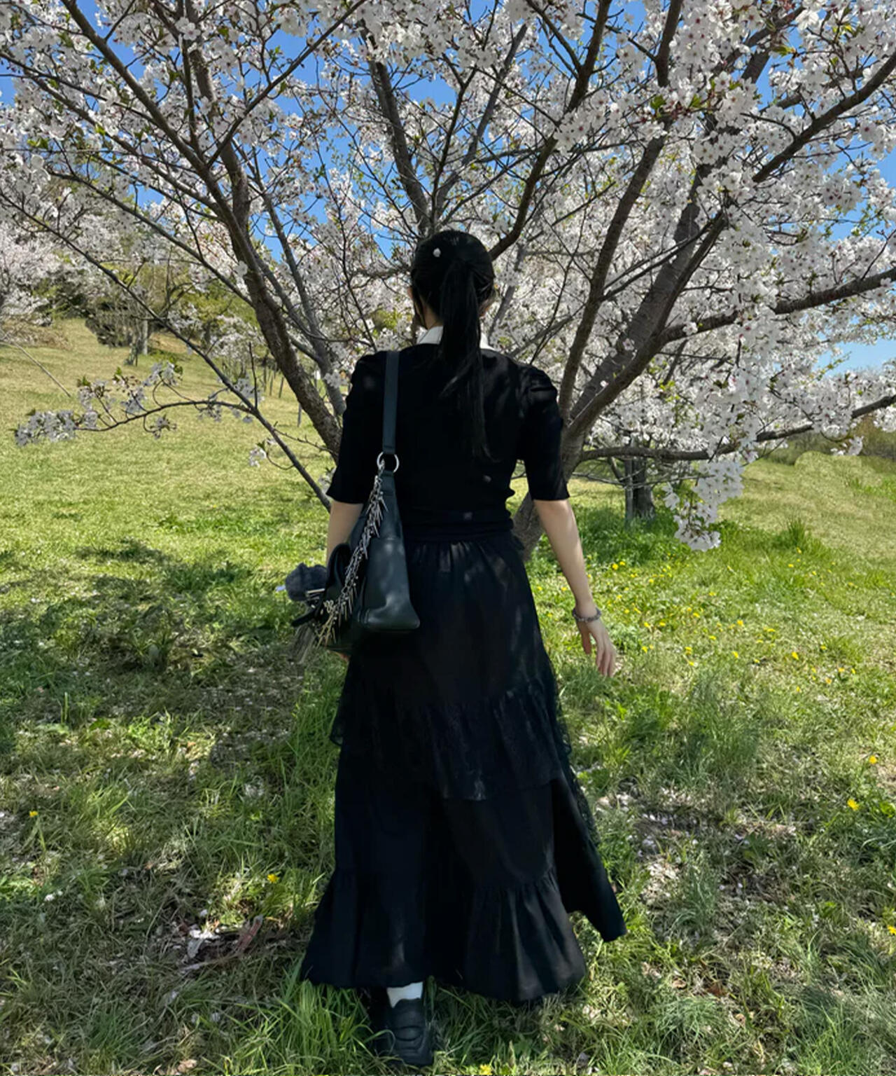 gibous/ギボス/Frill Lace Long Skirt