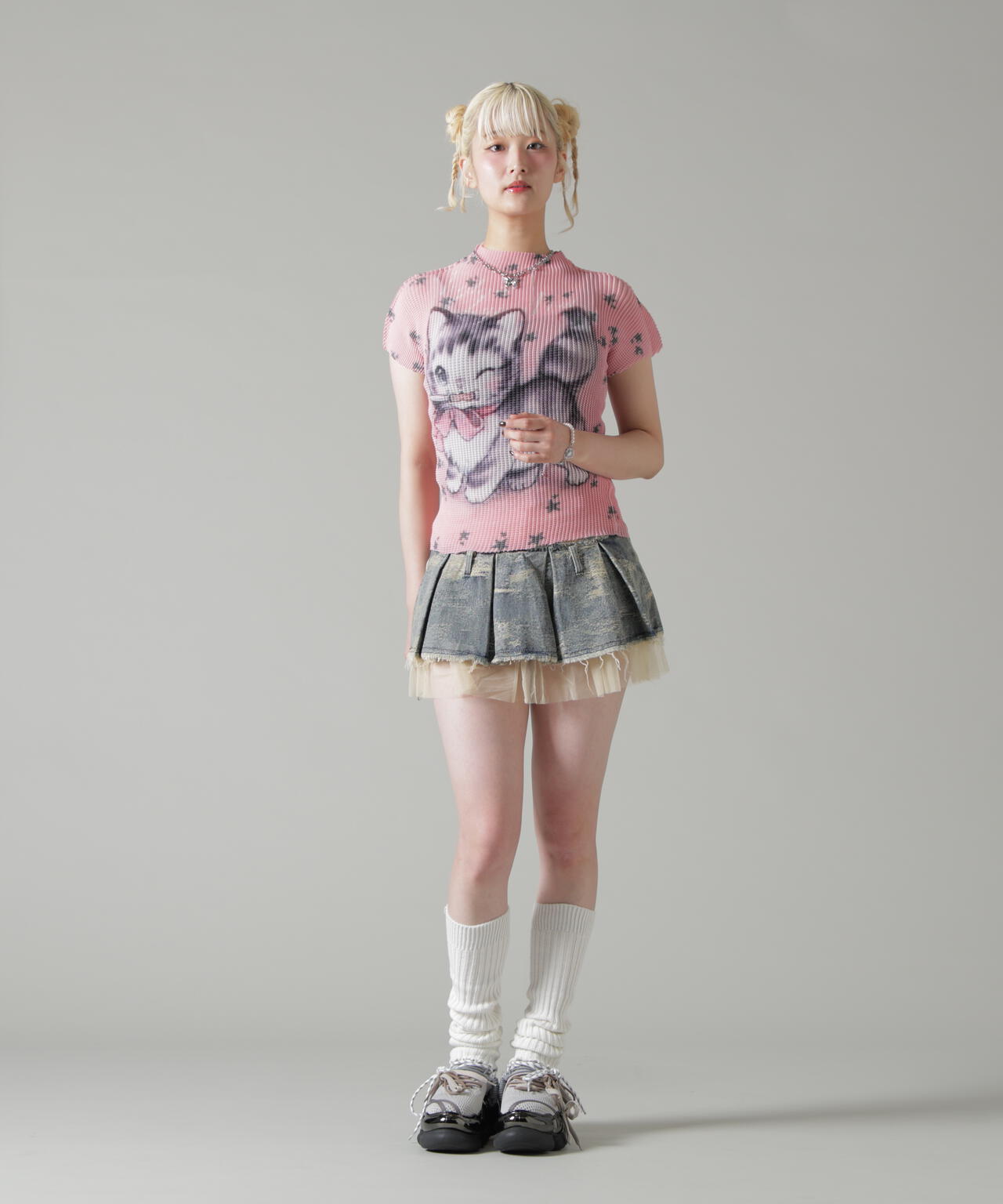 MAVYTH/メヴィス/DENIM PLEATS MINI SKIRT
