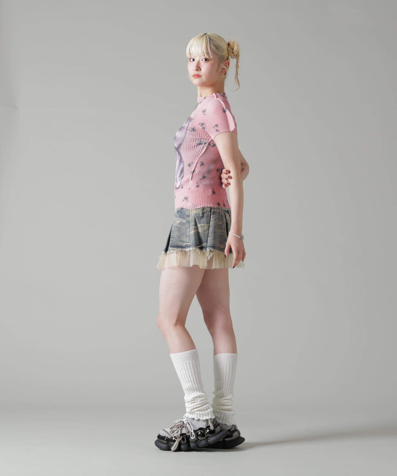 MAVYTH/メヴィス/DENIM PLEATS MINI SKIRT